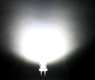 100pcs x Supe Bright 3mm Flat Top Led white 3mm light white