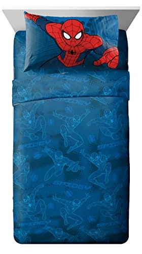 Marvel Spiderman 'Graphic' 4 Piece Full Sheet Set