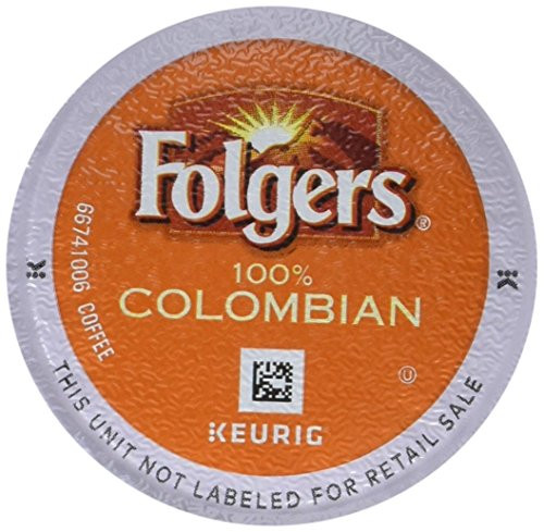 Folgers 100% Colombian Coffee, Medium-Dark Roast, K-Cup Pods for Keurig K-Cup Brewers, 12-Count (Pack of 6) Folgers 100% Colombian Coffee, Medium-Dark Roast, K-Cup Pods for Keurig K-Cup Brewers, 12-Count (Pack of 6)