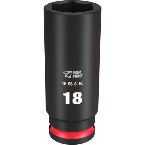 Impact Duty 3/8" Drive 18mm Deep Well 6 Point Impact Socket