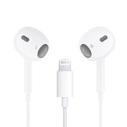 Apple Earbuds Headphones with Lightning Connector [Apple MFi Certified] in-Ear Noise Cancelling Wired Earphones Compatible with iPhone 14/13/12/11/XR/XS/8/7 - Built-in Microphone & Volume Control