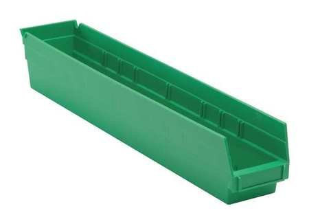 Green Shelf Bin, 23-5/8"L x 4-1/8"W x 4"H