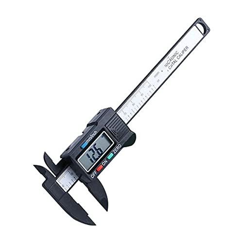 YUXIwang Caliper 100mm LCD Digital Electronic Carbon Fiber Vernier Caliper Gauge Micrometer High Precision Electronic Vernier Caliper (Color : Black 100mm)