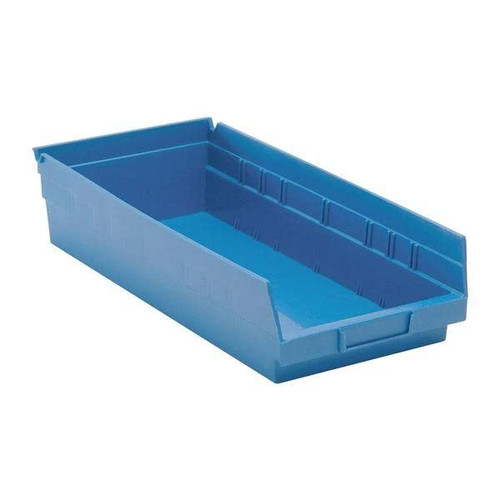 Blue Shelf Bin, 17-7/8"L x 8-3/8"W x 4"H, Outside Height: 4 in