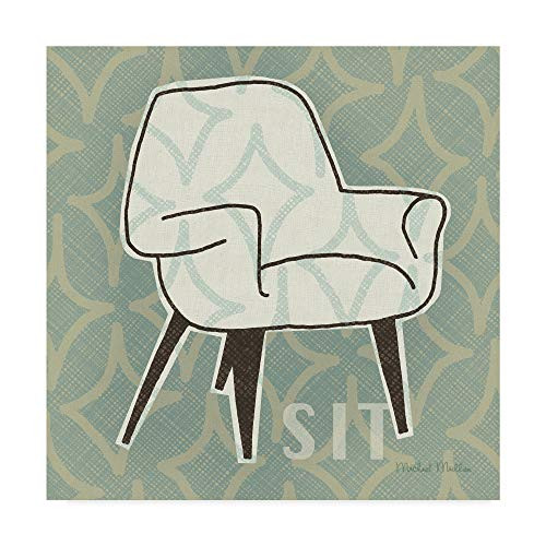 Trademark Fine Art Retro Chair I Sit by Michael Mullan, 18x18-Inch