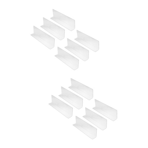 Cabilock 12 Pcs Shelf Divider Closet Dividers Closet Shelf Closet Shelf Organizer Plastic Shelving Clear Drawer Wardrobe Cabinet Commodity Clapboard L-Shaped Side Divider PVC Side Splitter