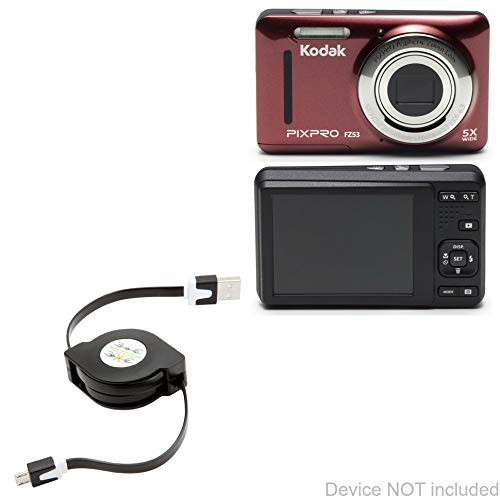 Cable for Kodak PixPro FZ53 (Cable by BoxWave) - miniSync, Retractable, Portable Sync Cable for Kodak PixPro FZ53