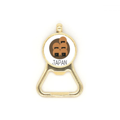Traditional Japanese local snack Beer Bottle Cap Opener Stainless Steel Key Chain