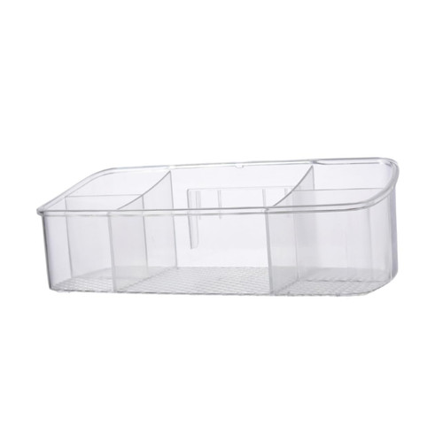 DOITOOL Wall Mounted Shelves for Storage Bathroom Shampoo Shelf Bathroom Storage Rack Kitchen Organizer Bin Wall Mounted Rack Plastic Storage Holder Bathroom Storage Racks Hanging