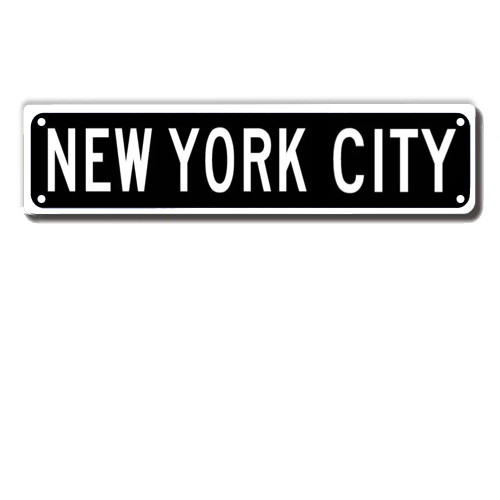 ERMUHEY New York City Street Sign, New York City Gift, New York City Wall Decor for Home Office Bedroom Driveway Garage Man Cave Plaque Quality Metal Sign 16x4 Inch
