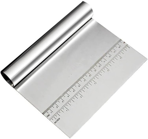 Multi-Purpose Stainless Steel Dough Scraper Cake Pizza Cutter Pastry Bread Separator Scale Knife Tool Kitchen Scraper