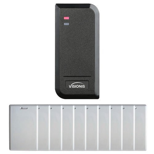 FPC-6431 VIS-3100 Access Control Black Outdoor IP66 Card Reader Only Compatible with Wiegand 26 Bit with a 10 Pack of Proximity cards