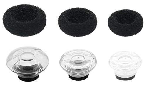 Eartip Kit Replacement for Plantronics Voyager Legend Bluetooth Headset, Small Medium & Large 3 Size Earbuds Ear Gels Tips and Foam for Voyager Legend Earphone [ 3 Pack ] (Clear)