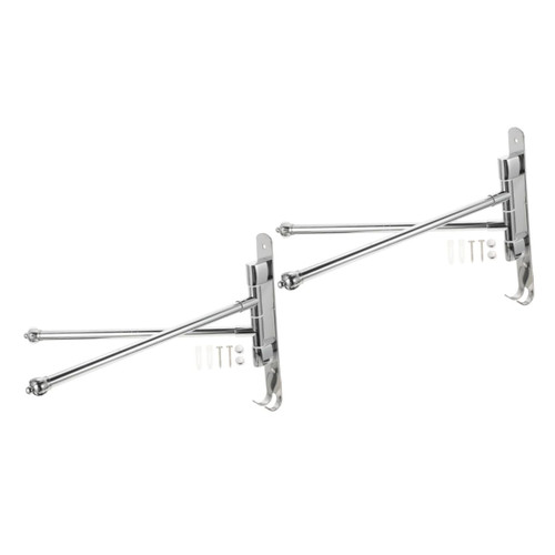 Alipis 2pcs Rotating Towel Rail Stainless Steel Hangers Wall Mounted Towel Holder Metal Hangers Swivel Towel Hanger Swing Towel Rack Bathroom Towel Hook Swivel Towel Holder Towel Bar