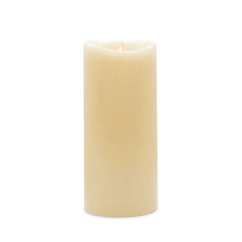 Luminara Flameless LED Candle, Moving Flame Pillar, Remote Ready, Timer, Battery Operated, Vanilla Honey Scented, Ivory (3.5 in x 9 in)