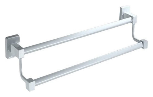 Towel BAR Rack Towel Shelfs,Double Bath Towel Bar White Bathroom Towel Rack Bathroom Stainless Steel Hotel Double Towel Rail Bathroom Kitchen Towel Holder Wall Mount Rustproof Towel Bar/50Cm (Size :