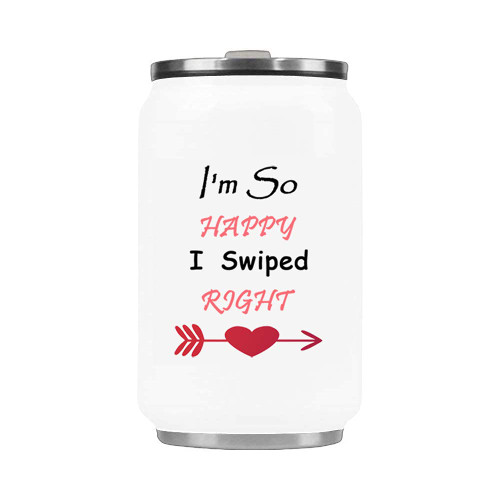 I'm So Happy I Swiped Right?Ceramic Coffee Mugs - Funny, Inspirational Birthday Mugs For Husband, Wife, Boyfriend, Girlfriend.Stainless Steel Vacuum Cup 10.3 Ounce