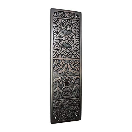 Adonai Hardware Decorative Brass Push Plate (9.9 Inch Melchizedek, Oil Rubbed Bronze)