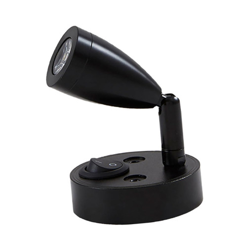 Holibanna 1pc Rv Reading Light Black Table Lamp Spotlight Ceiling Spot Lights Indoor Table Lamp for Study Indoor Wall Light LED Reading Lamp 12v Lamp Indoor Multipurpose Lamp Yacht