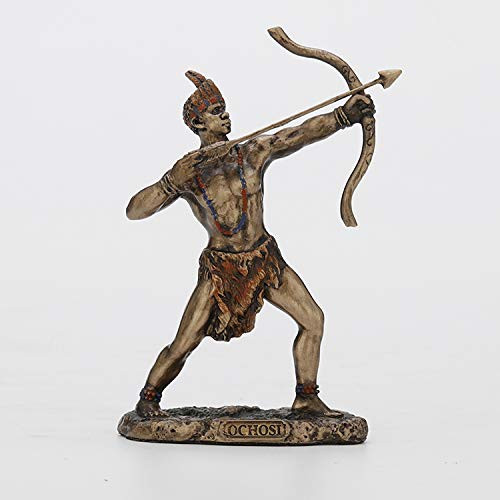 Veronese Design 3 7/8 Inch Ochosi Santeria Orisha The Divine Hunter Cast Resin Hand Painted Antique Bronze Finish Statue Home Decor Veronese Design 3 7/8 Inch Ochosi Santeria Orisha The Divine Hunter Cast Resin Hand Painted Antique Bronze Finish Statue Home Decor