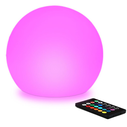 8-in LED Glowing Ball Light for Kid Adult, 16 RGB Color Changing Globe Orb Night Light Mood Lamp w/Remote, Rechargeable Dimmable Sphere Bedside Lamp, Great for Bedroom Garden Patio Party Decor