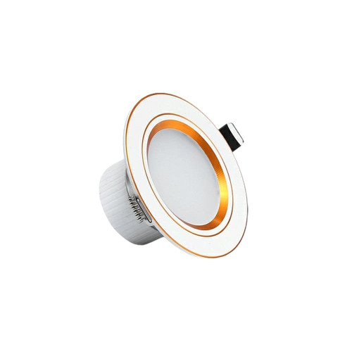 OKLUCK Ultra-Thin 3w LED Household Illumination Embedded Ceiling Downlight Anti-Glare Energy Saving High Ra Recessed Panel Light Clothing Hidden Spotlight Baffle Trim (Color : White Light, Size : 3w