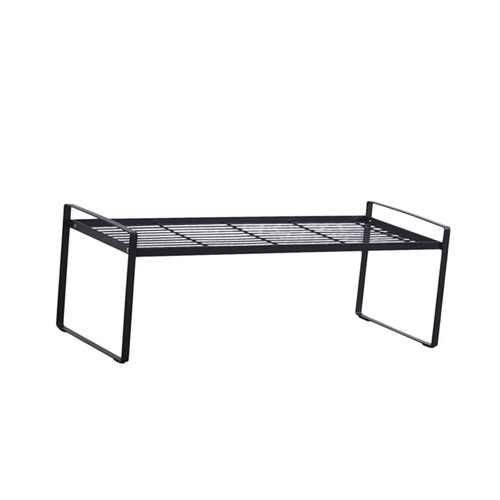 Uonlytech Cabinet Rack Kitchen Storage Rack Stainless Steel Shelf for Shoes Stainless Steel Shelves Sink Shelf Storage Shelves Layered Shelf Layered Storage Rack Stainless Steel Black Food