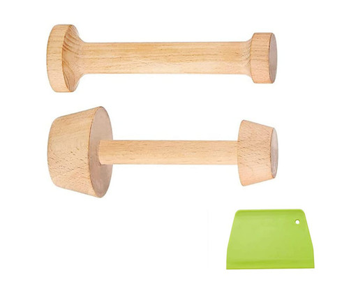 YUDONG Double Sided Wooden Egg Tart Mold Pastry Tamper Tool DIY Pastry Baking Shaper Kitchen Tool for Pecan Pie, Cheesecake and Dessert, Egg Tarts.