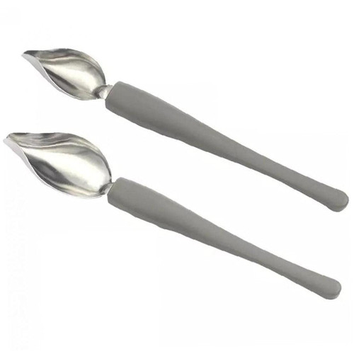 TOSSPER 2 Pcs Chef's Art Pencil Culinary Precision Drawing Decorating Spoon Set Multi-use Stainless Steel Chef Culinary Drawing Spoons Cake Decoration Baking Tool