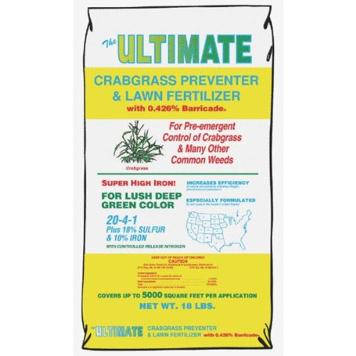 Ultimate Fertilizer The 116 Crabgrass Preventer with Barricade, 20 lb