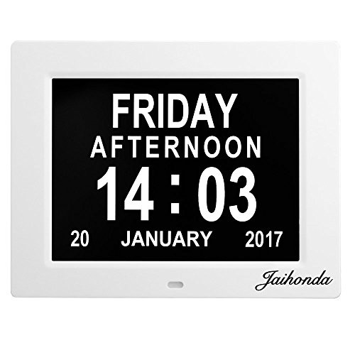 [Newest Version]Digital Calendar Day Clock,Extra Large Display with Battery Backup & 8 Alarms for Dementia,Alzheimer, Memory Loss,Vision Impaired,Senior/Elderly