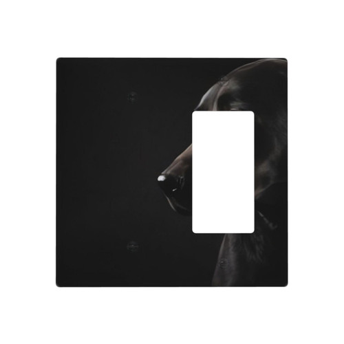 Black Labrador Wall Plate Cover 2-Gang Wall Plate Single Gang Light Switch Cover Electrical Receptacle Plug Covers Outlet Switch Cover for Electrical Outlets Decor Black Labrador Wall Plate Cover 2-Gang Wall Plate Single Gang Light Switch Cover Electrical Receptacle Plug Covers Outlet Switch Cover for Electrical Outlets Decor