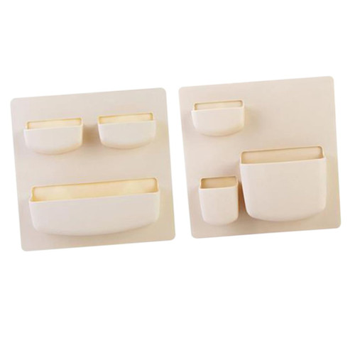 DOITOOL 2 Pcs Wall Shelf Wall Mounted Shelves for Storage Wall Floating Shelves Entryway Shelf Shower Stick on Wall Shelves Entryway Shelves Simple Storage Containers Storage Shelves