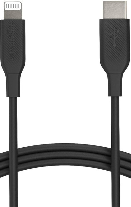 Amazon Basics USB-C to Lightning ABS Charger Cable, MFi Certified Charger for Apple iPhone 14 13 12 11 X Xs Pro, Pro Max, Plus, iPad, 3 Foot, Black