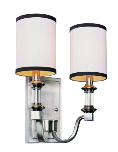 Trans Globe Lighting 7972 BN 2-Light Wall Sconce Fixture, Brushed Nickel