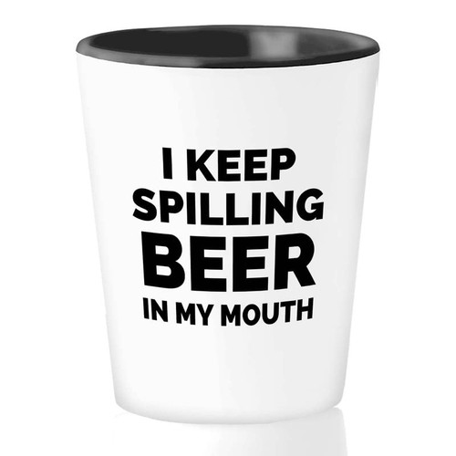 Bubble Hugs Beer Lover Shot Glass 1.5oz - I Keep Spilling Beer in My Mouth - IPA Beer Brew, Craft Beer Lovers, Brewery Lovers, Cold Beer Drinker, Homebrewers Bubble Hugs Beer Lover Shot Glass 1.5oz - I Keep Spilling Beer in My Mouth - IPA Beer Brew, Craft Beer Lovers, Brewery Lovers, Cold Beer Drinker, Homebrewers