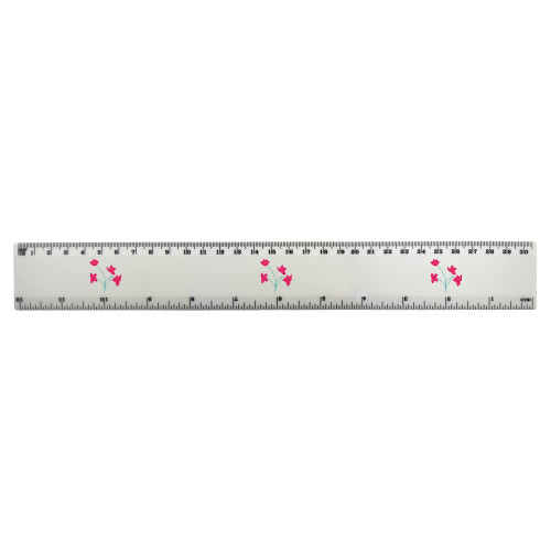 Azeeda 'Cerise Bouquet ' 30cm (12 Inch) White Plastic Ruler (RL00069618)