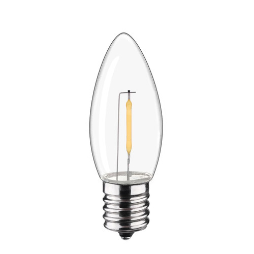 Tiadio C9 Christmas Light Bulbs for Indoor & Outdoor Use, Shatterproof & Waterproof C9 LED Christmas Replacement Bulbs, 2200K E17 Base (Warm White) (25)