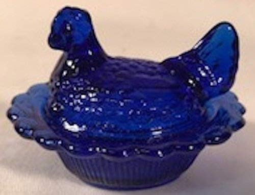 Salt Cellar / Dip - Chick - Mosser Glass - USA (Cobalt Blue)
