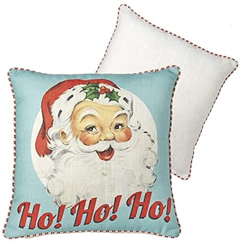 Raz Imports 2021 Country Kitchmas 18-inch Ho Ho Ho Santa Pillow