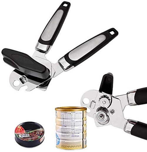 Multifunction Can Opener?Best Jar Opener & Tin Opener, Manual Good Grips Anti-slip Hand Grip, Stainless Steel Sharp Blade, Easy to Use, with Large Turn Knob