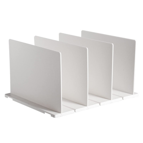 Smalibal Shelf Divider, Shelf Dividers, Plastic Closets Shelves Organizer, Closet Shelf Dividers, Closets Shelf and Closet Separator for Bedroom, Kitchen, Office, Cabinets, Bathroom White