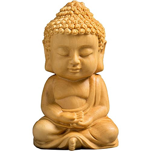 WJCRYPD Buddha Shakyamuni Buddha Statue Wood Carving Buddha Statue Tathagata Wood Carving Buddha Statue Home Decoration Buddha Statue SurongL