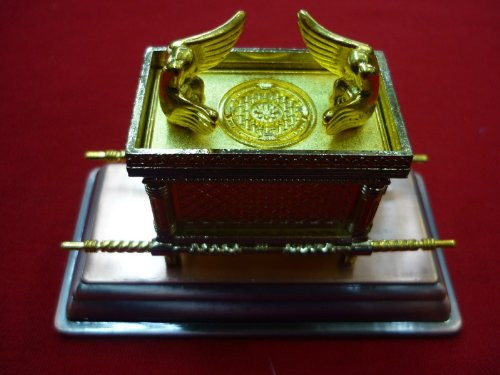Statue Ark of the Covenant & Testimony Replica on Copper Base From Israel