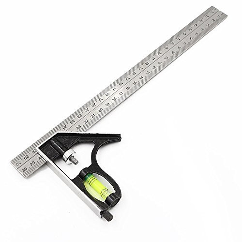 300mm (12") Adjustable Engineers Combination Try Square Set Right Angle Ruler TAR-300