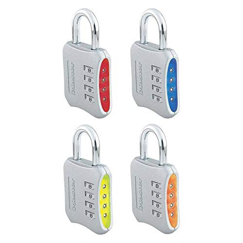 Master Lock 653D Locker Lock Set Your Own Combination Padlock, 1 Pack, Assorted Colors, 2 Pack