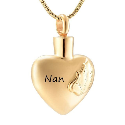 BIAIHQIE Memorial Keepsake Pendant for Loved Ones Gold Color Stainless Steel Heart Cremation Urn Necklace for Ashes Urn Jewelry nan BIAIHQIE Memorial Keepsake Pendant for Loved Ones Gold Color Stainless Steel Heart Cremation Urn Necklace for Ashes Urn Jewelry nan