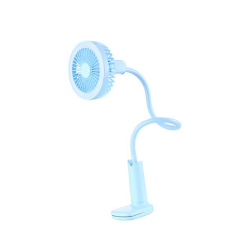 Holibanna 360 Portable Fan Rechargeable Fan Handheld Mini Travel Fan Handheld Fan Desktop Fan Desk Fans USB Mini Fan Mini LED Fan Flexible Mini Fan Small Fan Blue Charging Fan LED USB Fans