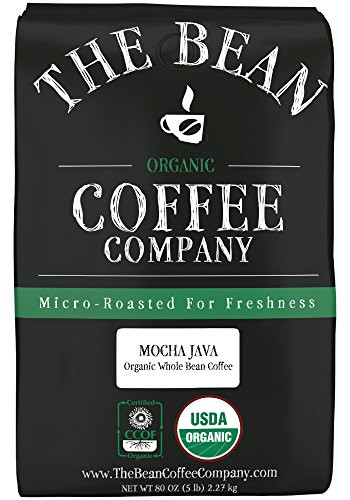 The Bean Coffee Company Mocha Java, Whole Bean, 5-Pound Bags