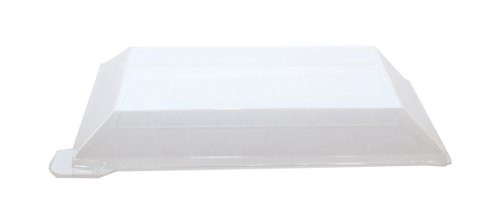 Clear Plastic Klarity Lid (Case of 100), PacknWood - Recyclable Plate Cover for (210KLAR1313) Klarity Trays (5.1" x 5.1" x 1.7") 210KLARL1313L
